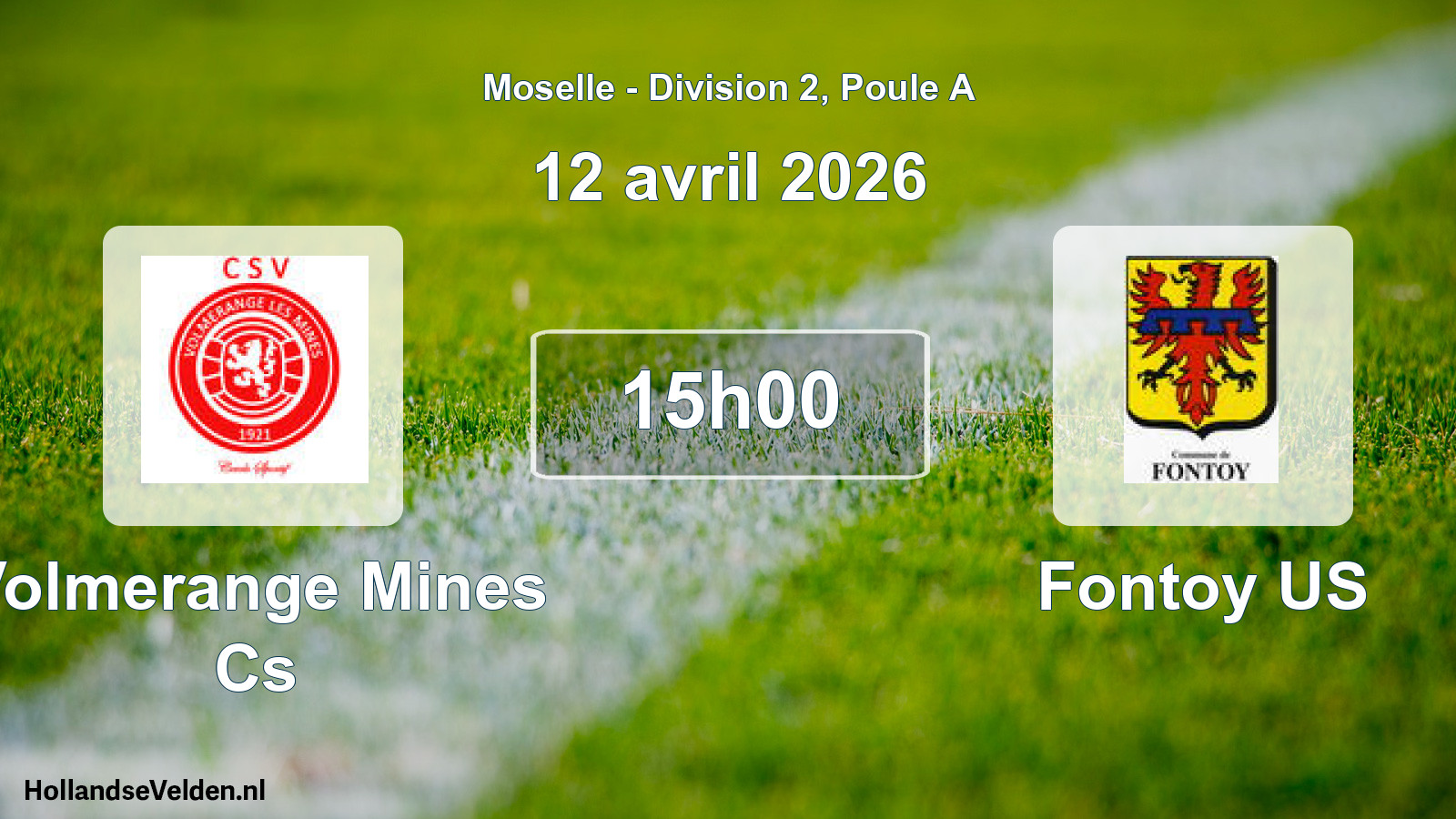 Scheduled Match: Volmerange Mines Cs - Fontoy US (12 April 2026)