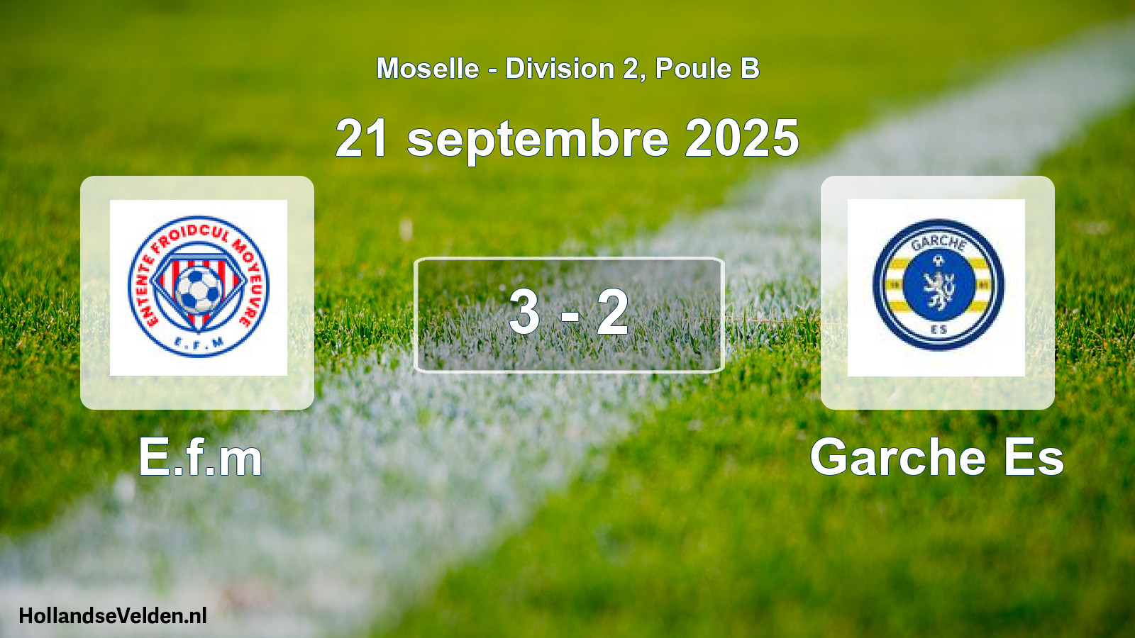 Match joué: E.f.m - Garche Es 3 - 2 (21 septembre 2025)
