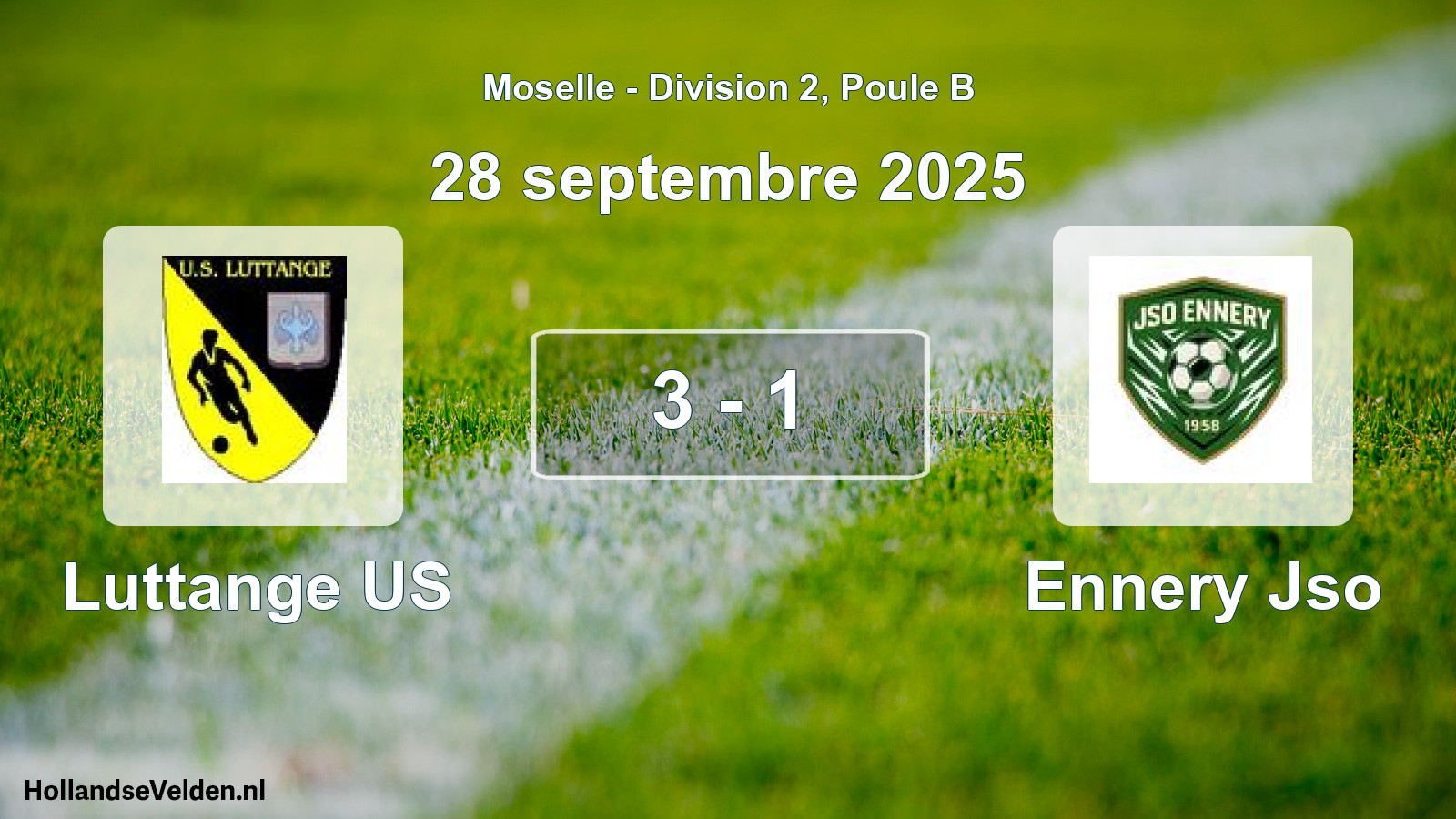 Match joué: Luttange US - Ennery Jso 3 - 1 (28 septembre 2025)