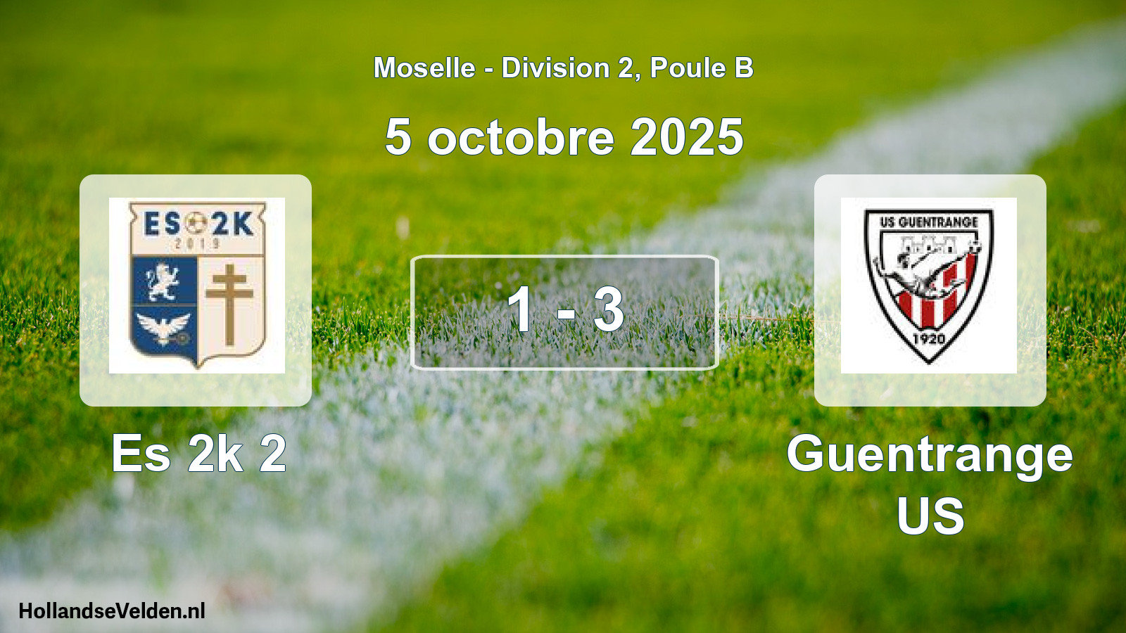 Total number of matches played: Es 2k 2 - Guentrange US 1 - 3 (5 October 2025)