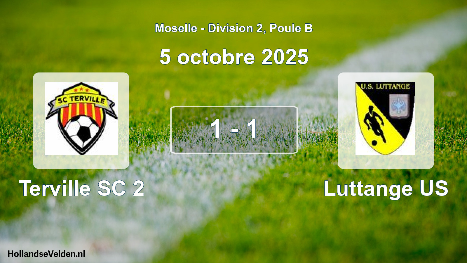 Match joué: Terville SC 2 - Luttange US 1 - 1 (5 octobre 2025)