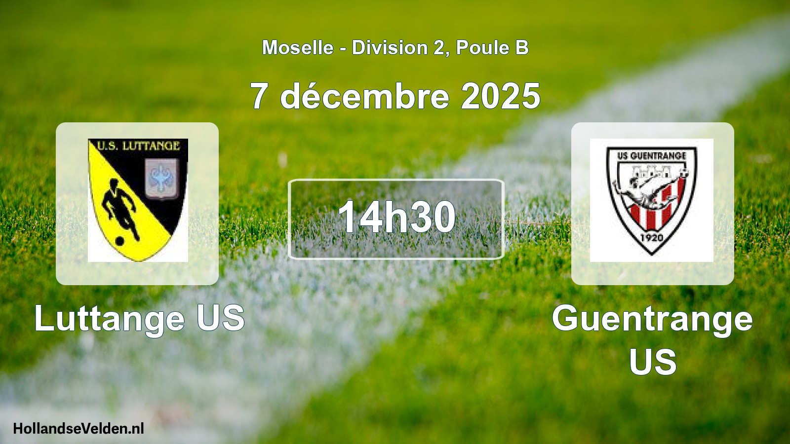 Match programmé: Luttange US - Guentrange US (7 décembre 2025)