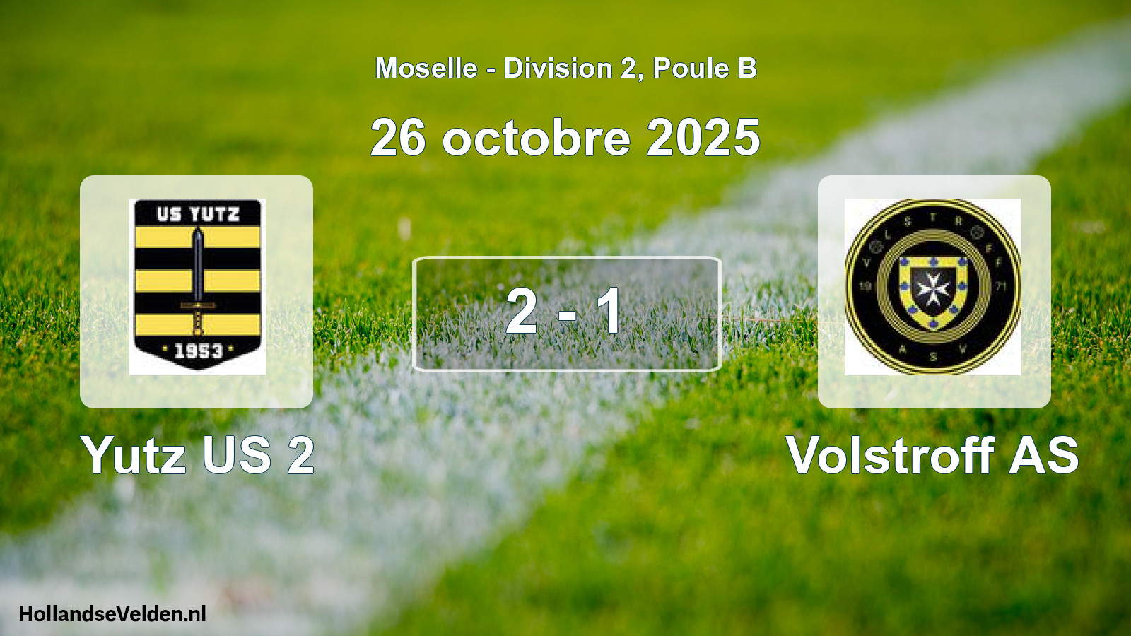 Gespeelde wedstrijd: Yutz US 2 - Volstroff AS 2 - 1 (26 oktober 2025)