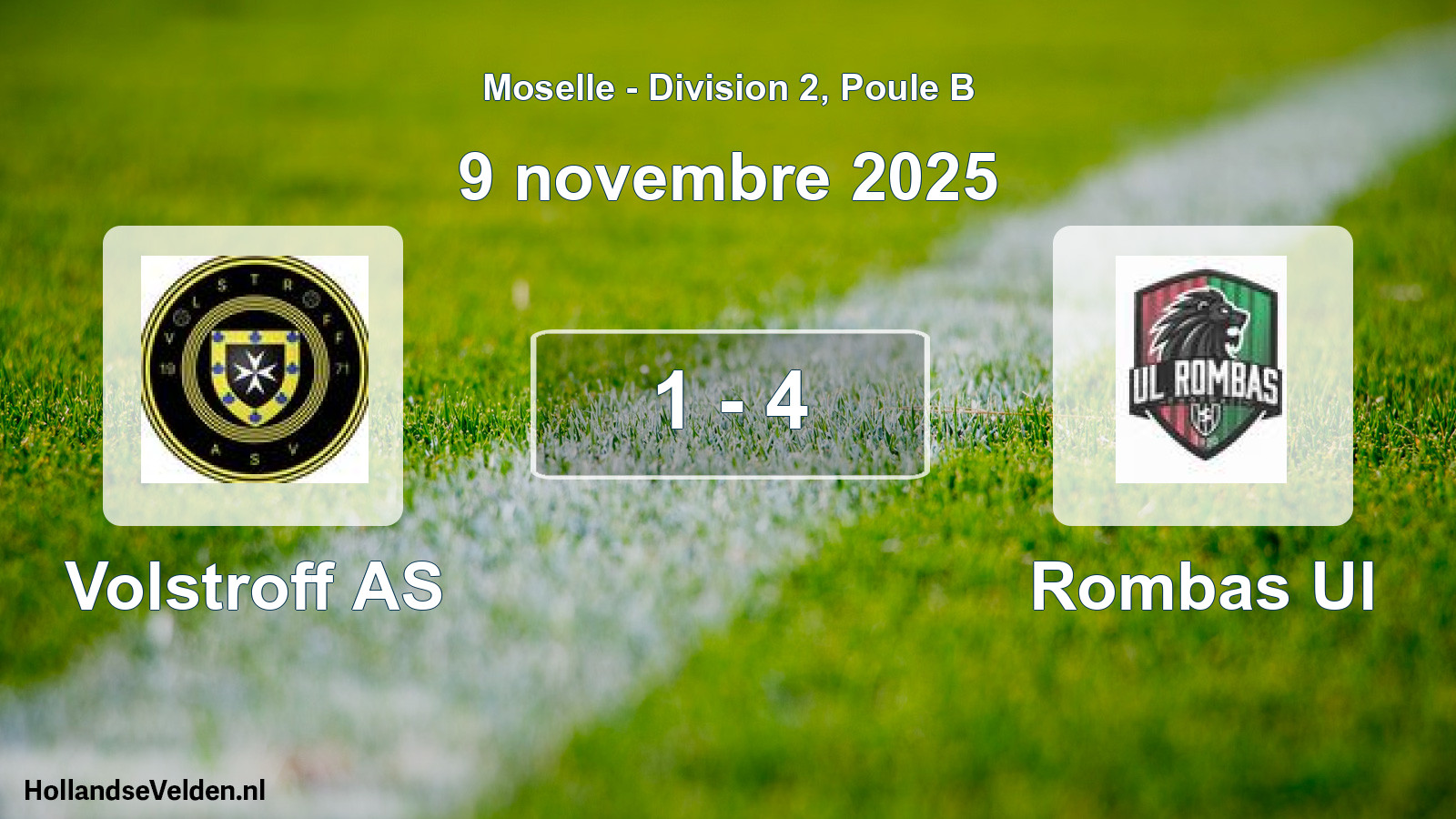 Match joué: Volstroff AS - Rombas Ul 1 - 4 (9 novembre 2025)