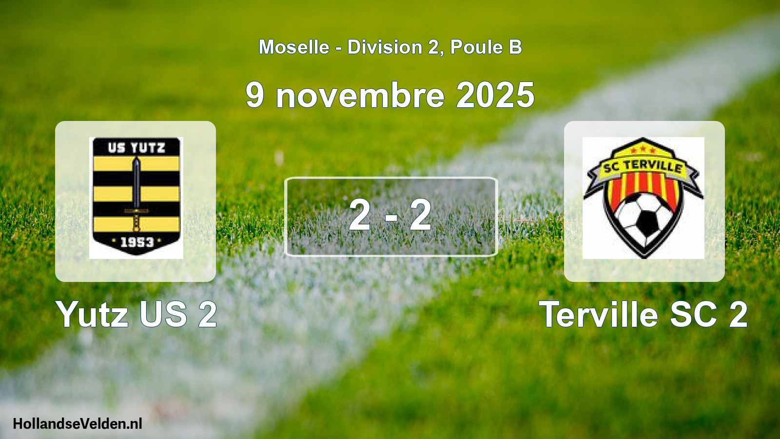 Match joué: Yutz US 2 - Terville SC 2 2 - 2 (9 novembre 2025)
