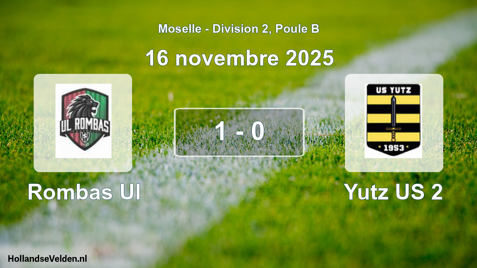 Match joué: Rombas Ul - Yutz US 2 1 - 0 (16 novembre 2025)
