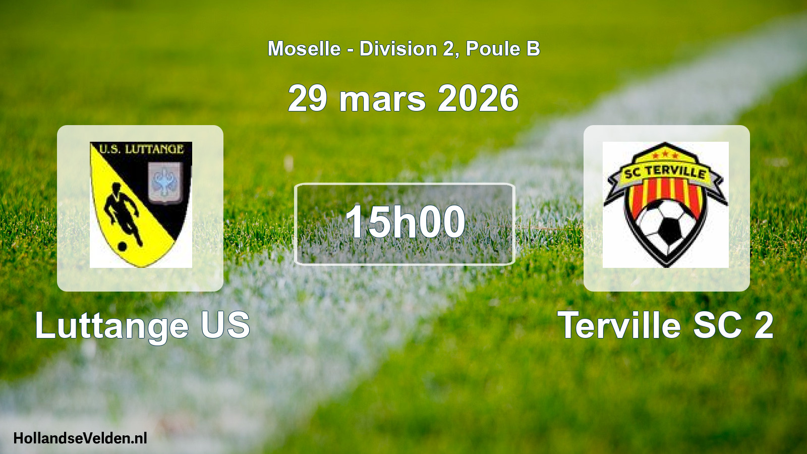 Match programmé: Luttange US - Terville SC 2 (29 mars 2026)