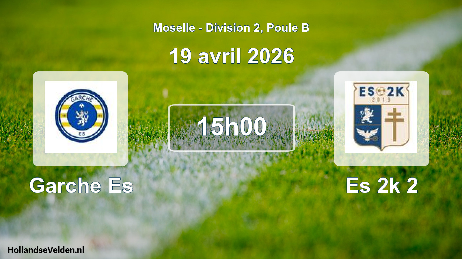 Geplande wedstrijd: Garche Es - Es 2k 2 (19 april 2026)