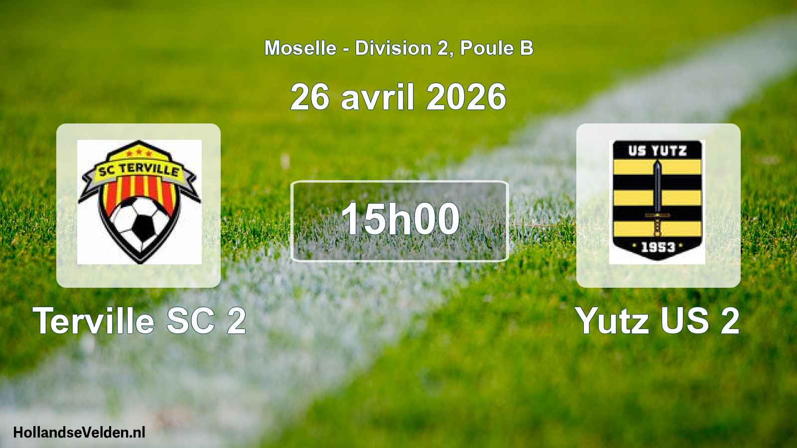 Match programmé: Terville SC 2 - Yutz US 2 (26 avril 2026)
