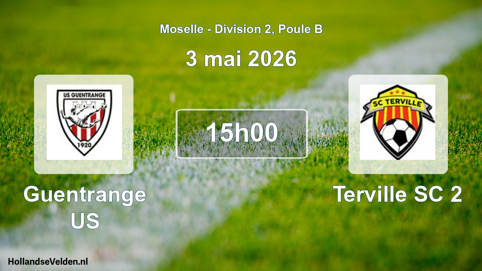 Match programmé: Guentrange US - Terville SC 2 (3 mai 2026)