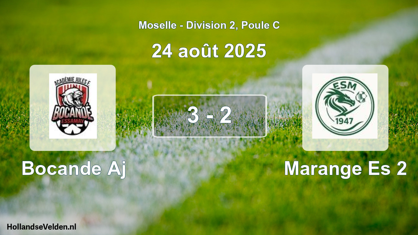 Match joué: Bocande Aj - Marange Es 2 3 - 2 (24 août 2025)