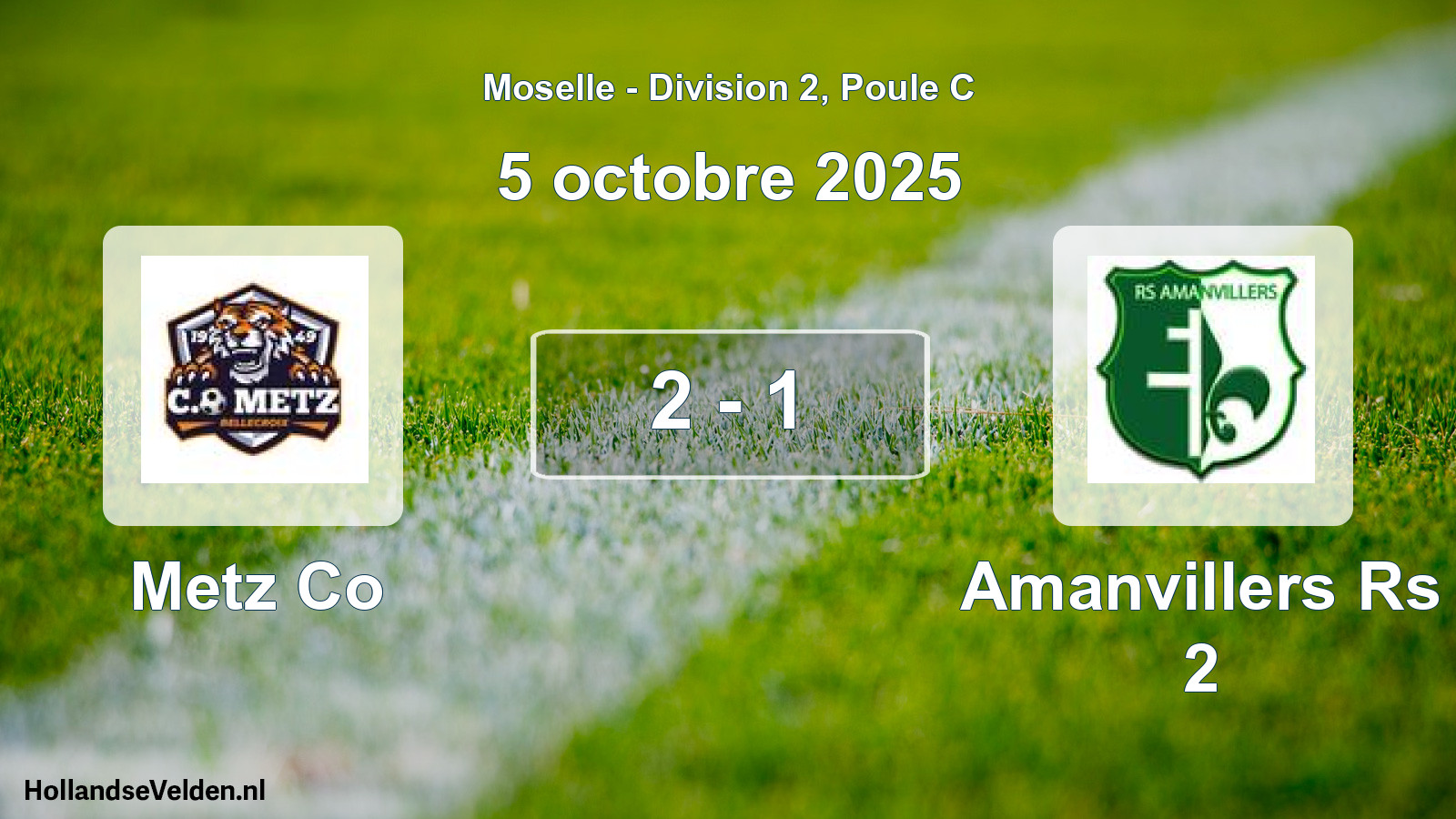 Match joué: Metz Co - Amanvillers Rs 2 2 - 1 (5 octobre 2025)