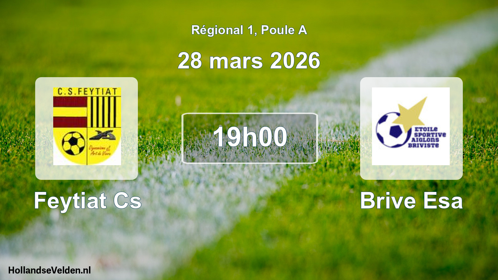 Geplande wedstrijd: Feytiat Cs - Brive Esa (28 mars 2026)