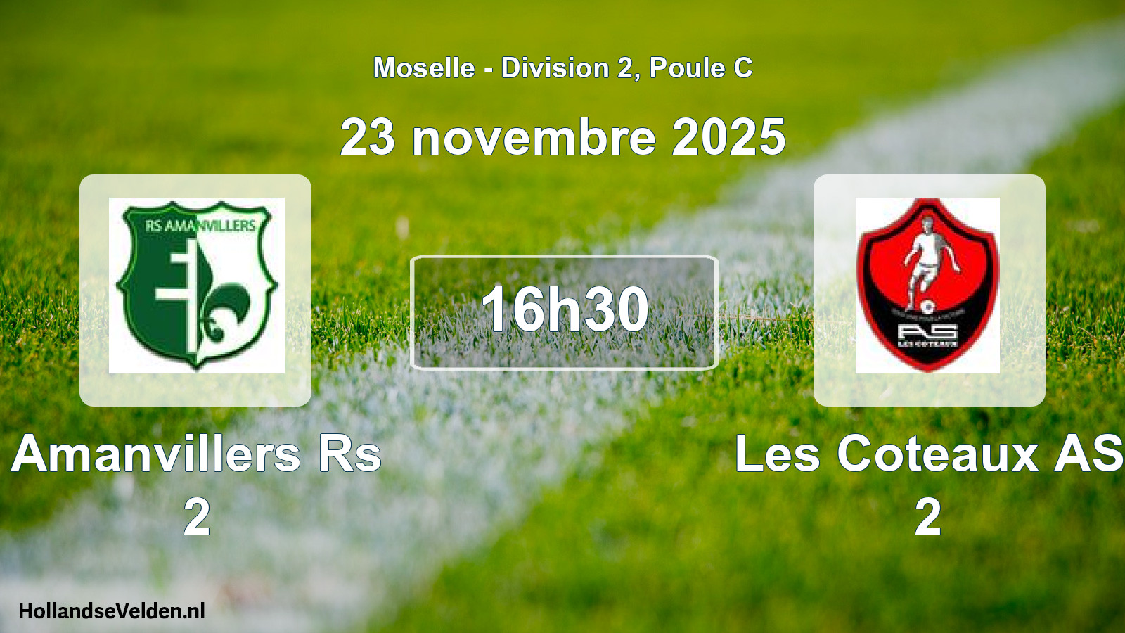 Scheduled Match: Amanvillers Rs 2 - Les Coteaux AS 2 (23 November 2025)