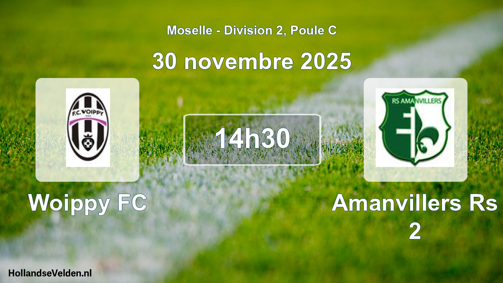 Match programmé: Woippy FC - Amanvillers Rs 2 (30 novembre 2025)