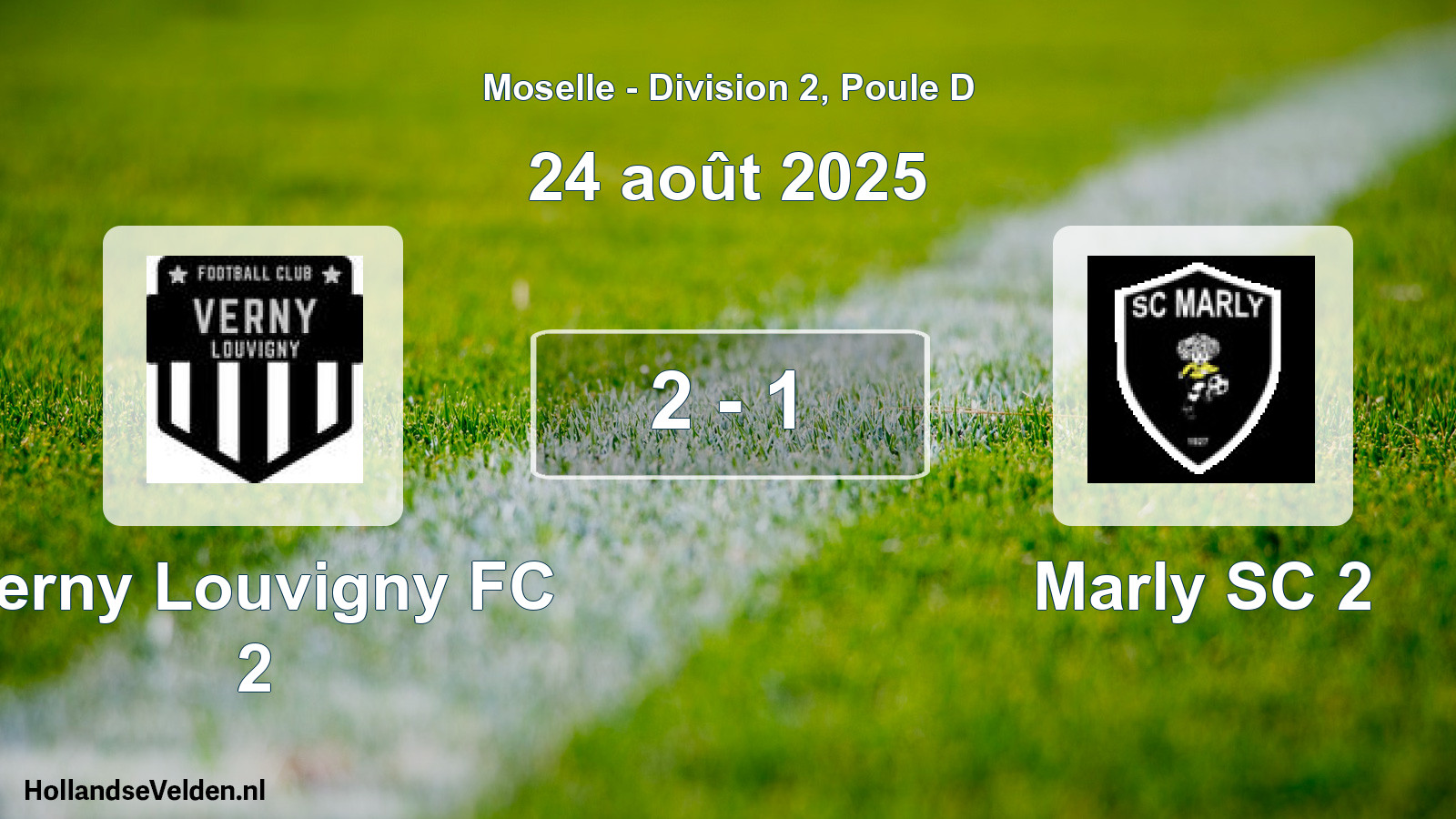 Match joué: Verny Louvigny FC 2 - Marly SC 2 2 - 1 (24 août 2025)