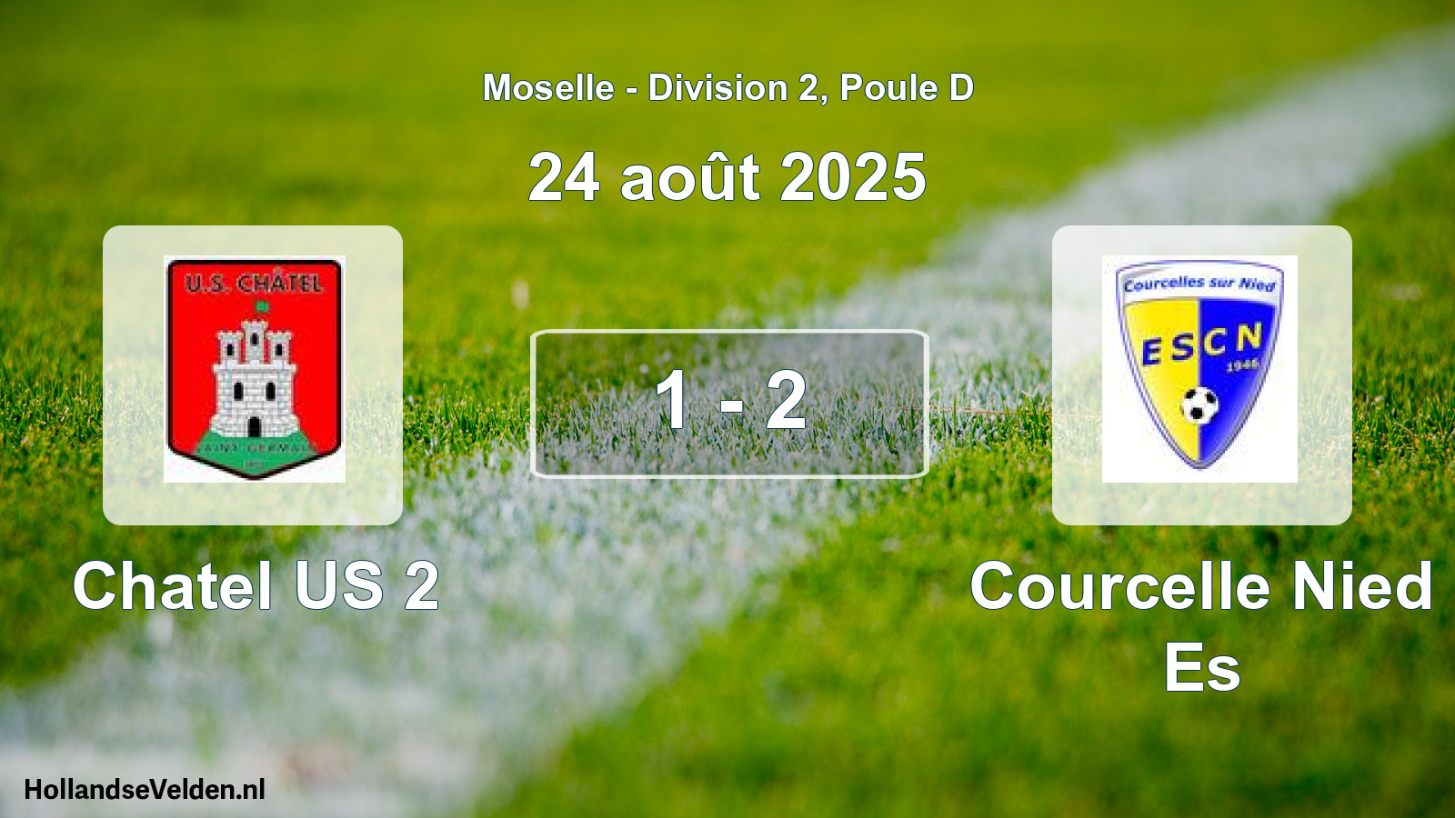Match joué: Chatel US 2 - Courcelle Nied Es 1 - 2 (24 août 2025)