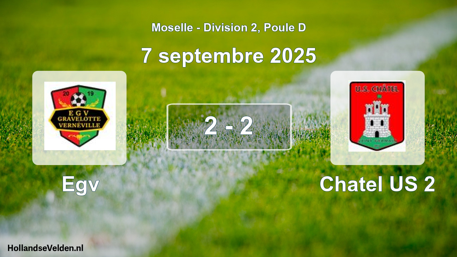 Match joué: Egv - Chatel US 2 2 - 2 (7 septembre 2025)