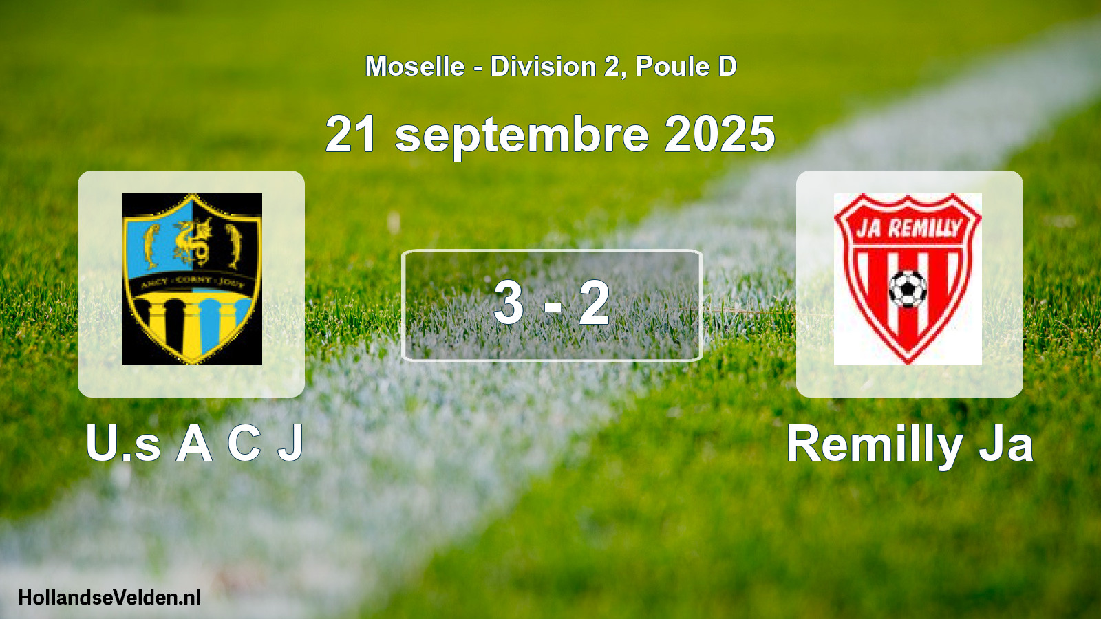 Gespeelde wedstrijd: U.s A C J - Remilly Ja 3 - 2 (21 september 2025)