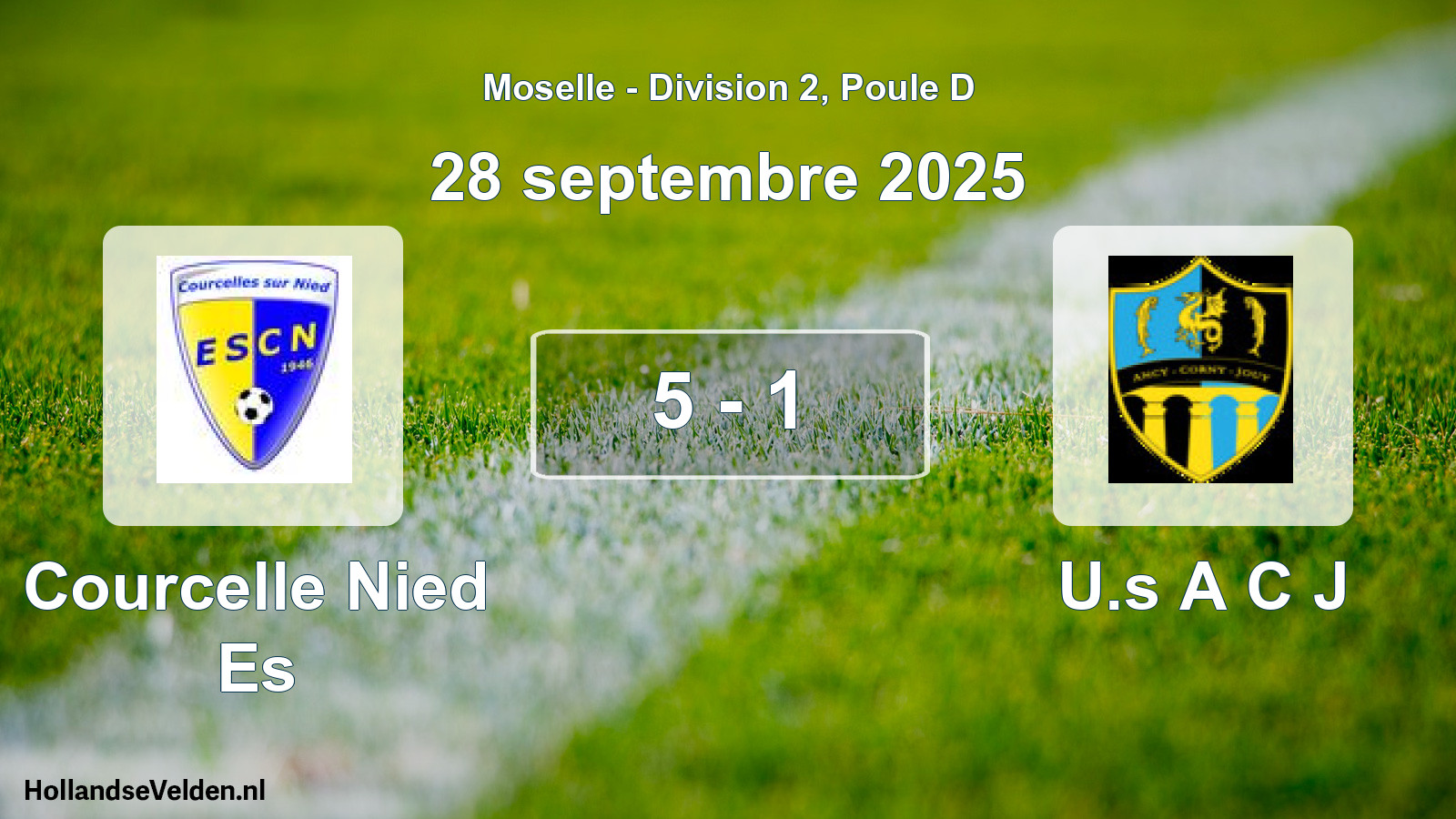 Gespeelde wedstrijd: Courcelle Nied Es - U.s A C J 5 - 1 (28 september 2025)
