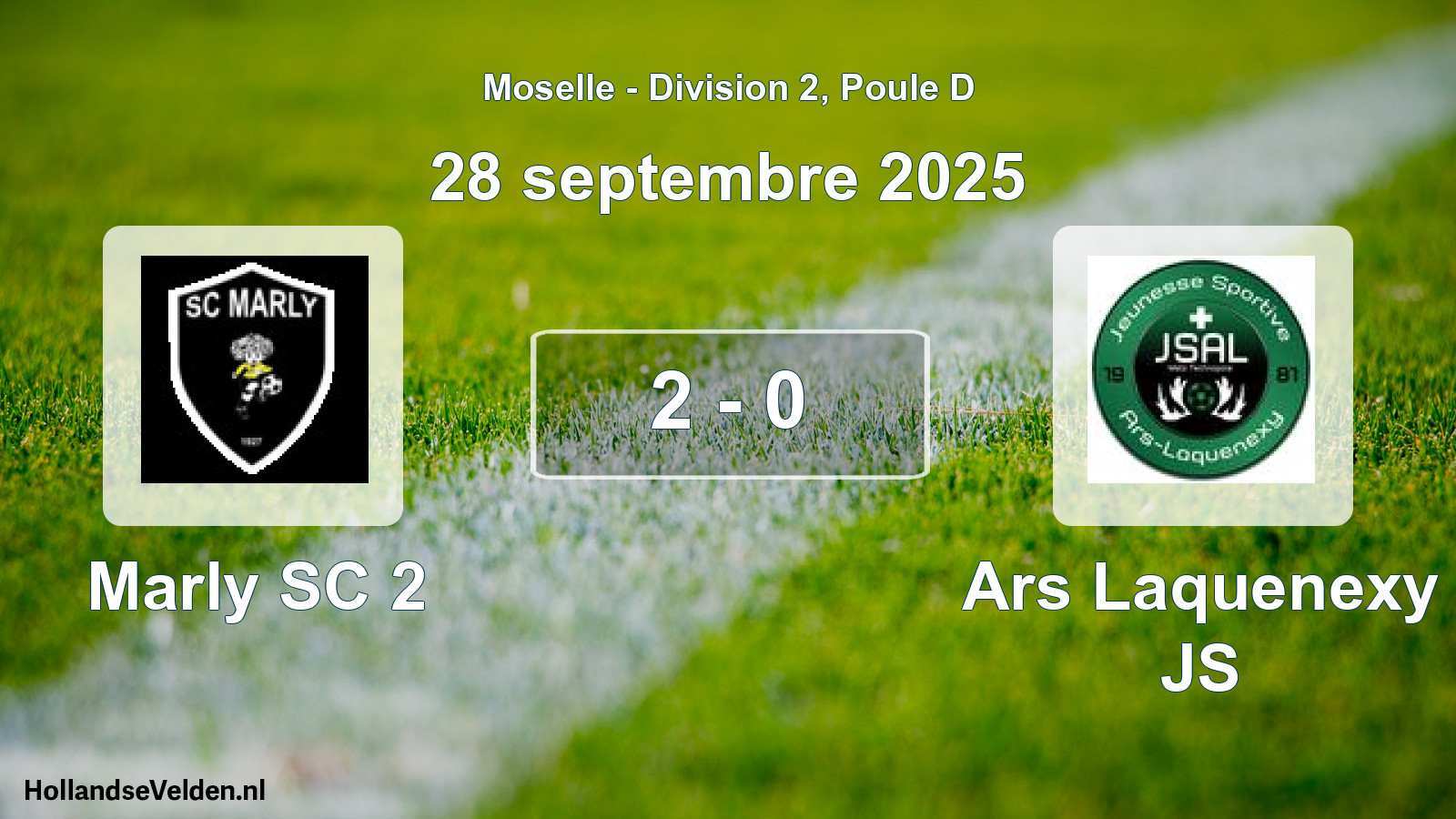 Total number of matches played: Marly SC 2 - Ars Laquenexy JS 2 - 0 (28 September 2025)