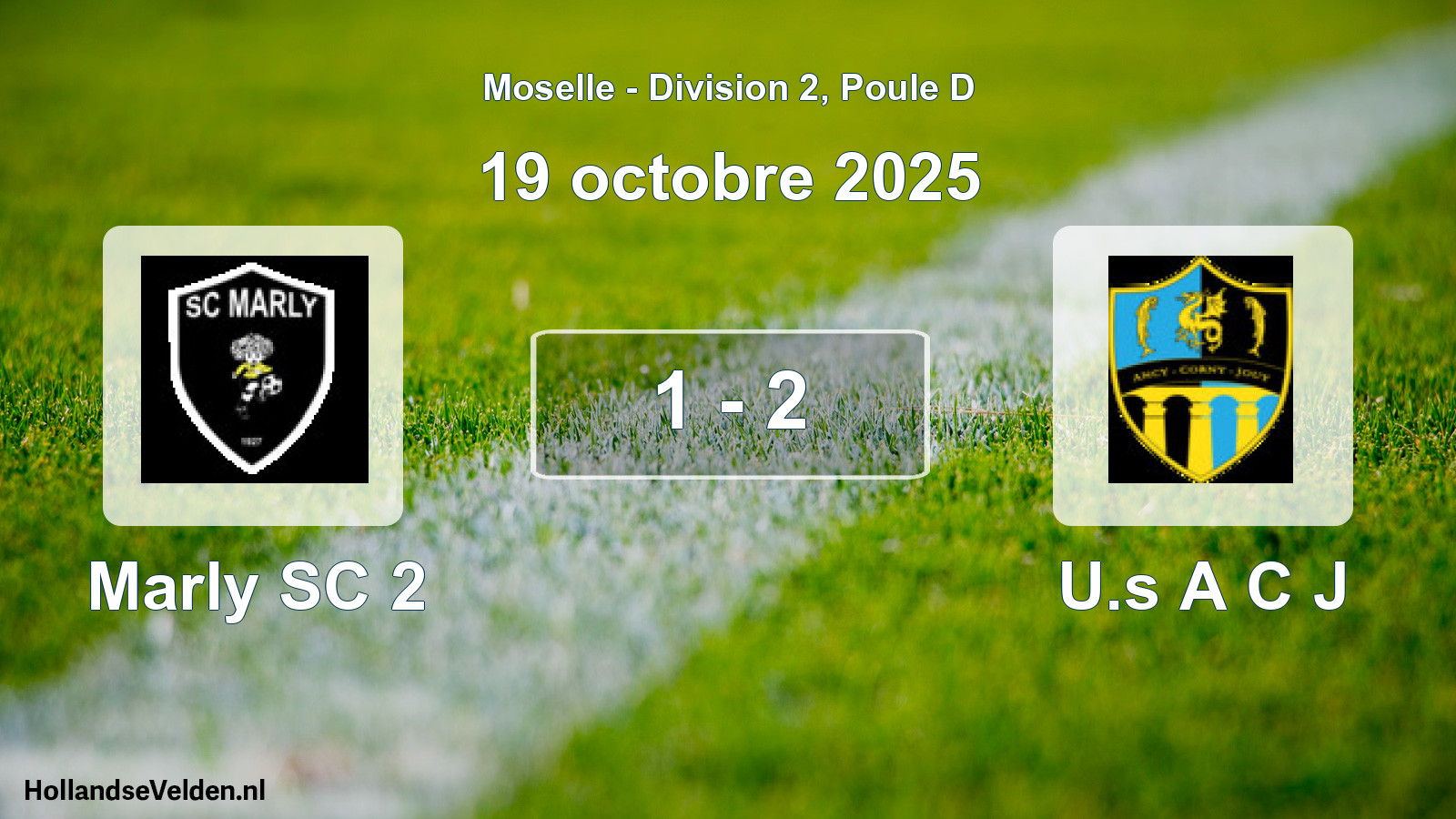 Gespeelde wedstrijd: Marly SC 2 - U.s A C J 1 - 2 (19 oktober 2025)