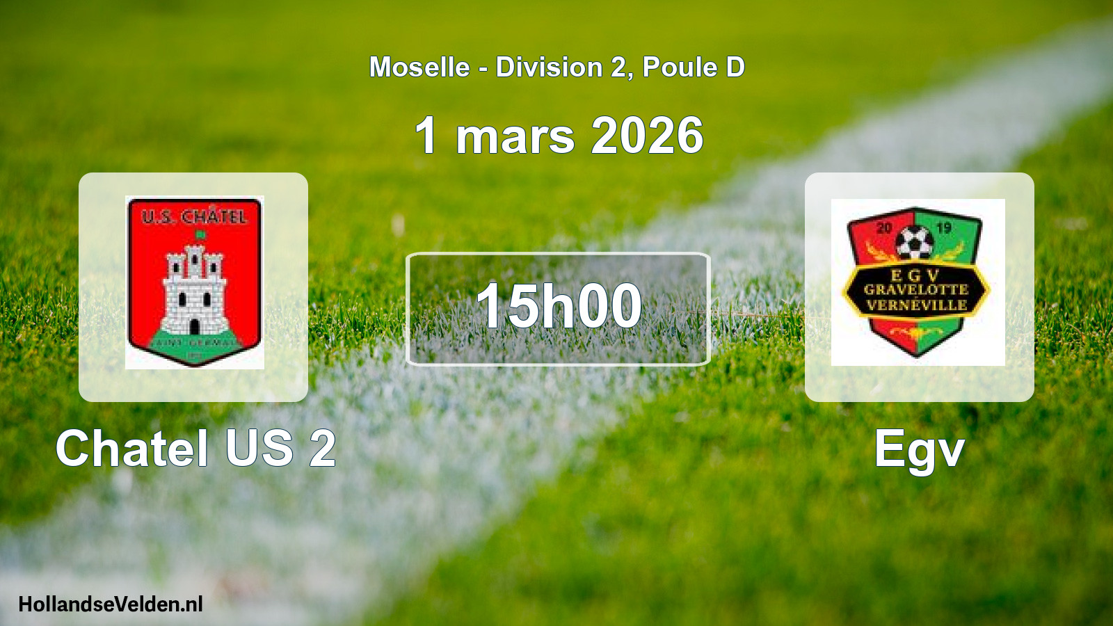 Match programmé: Chatel US 2 - Egv (1 mars 2026)