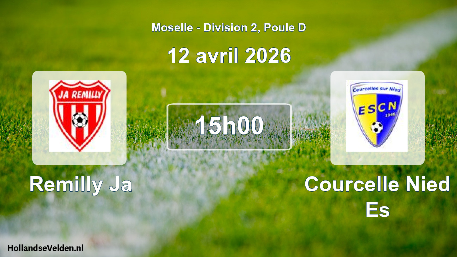 Match programmé: Remilly Ja - Courcelle Nied Es (12 avril 2026)