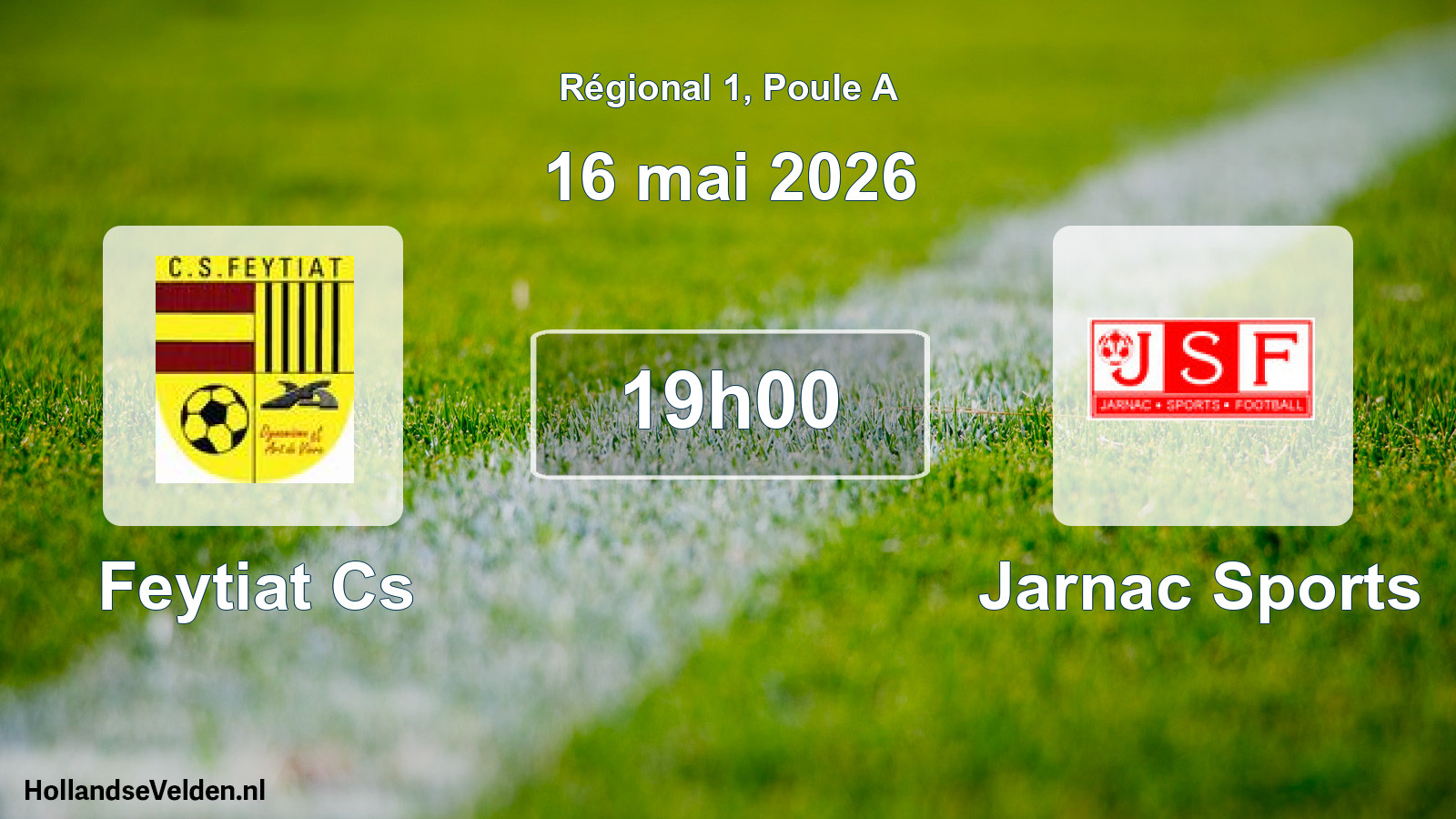 Geplande wedstrijd: Feytiat Cs - Jarnac Sports (16 mai 2026)