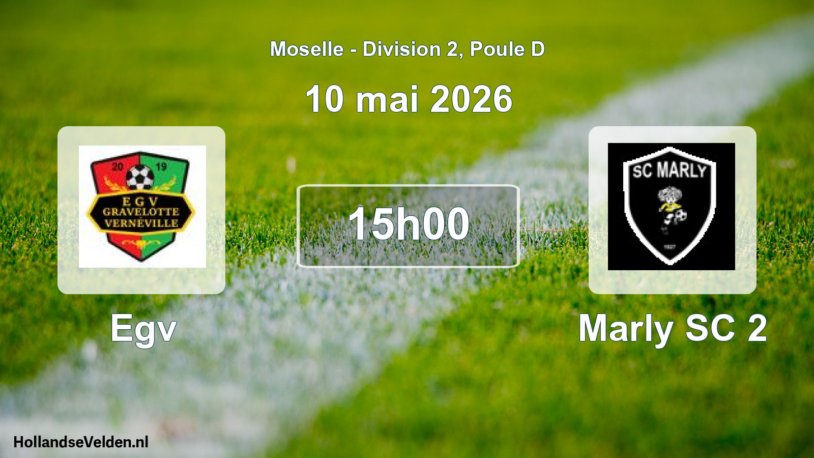 Match programmé: Egv - Marly SC 2 (10 mai 2026)