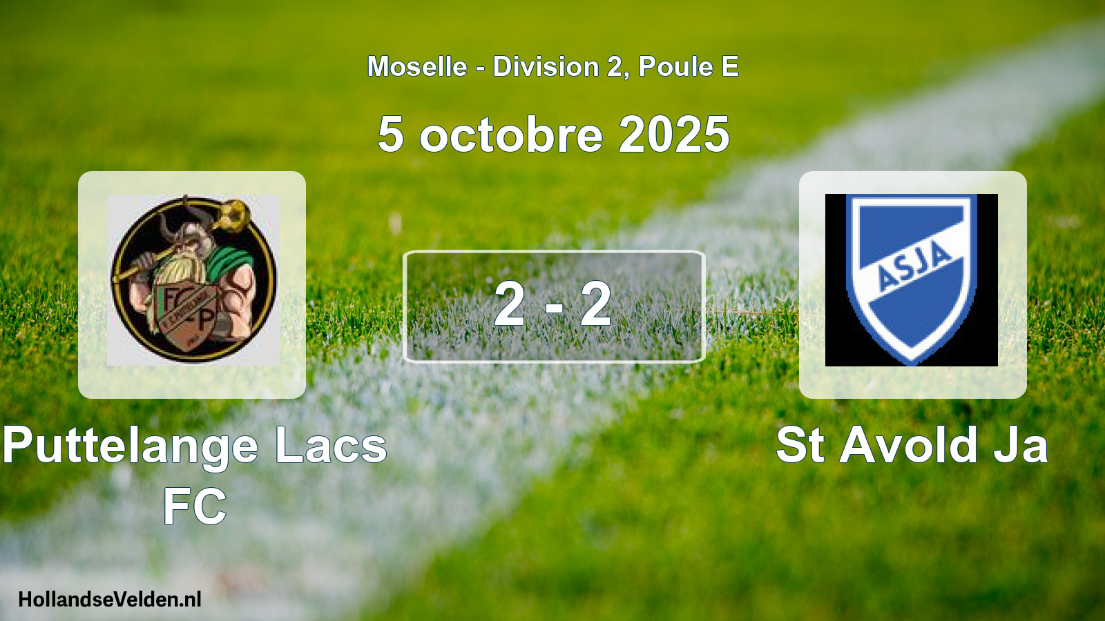 Total number of matches played: Puttelange Lacs FC - St Avold Ja 2 - 2 (5 October 2025)