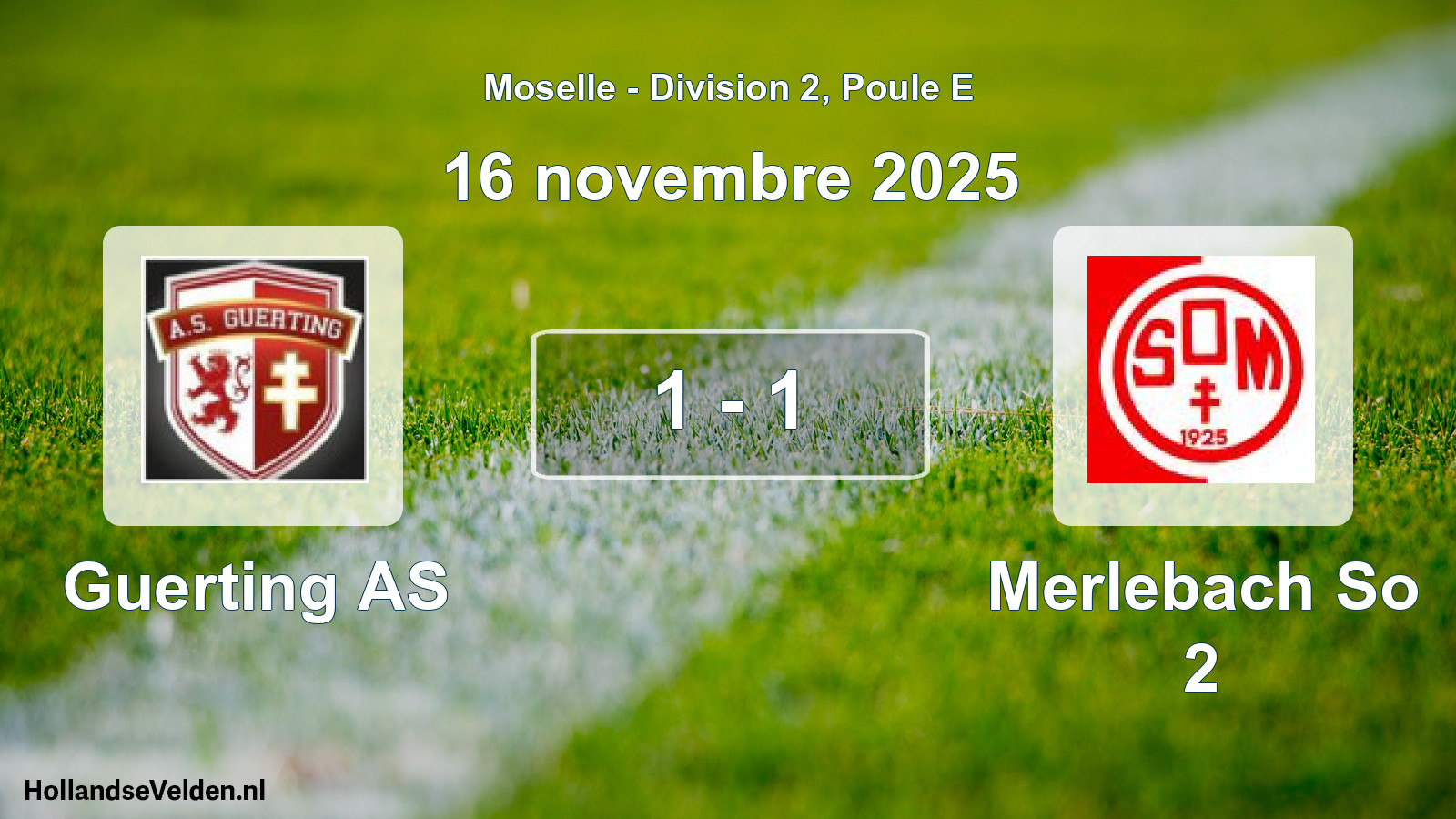 Match joué: Guerting AS - Merlebach So 2 1 - 1 (16 novembre 2025)