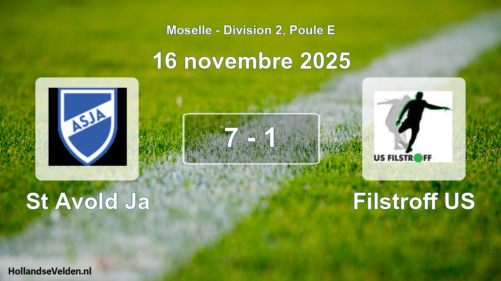 Match programmé: St Avold Ja - Filstroff US (16 novembre 2025)