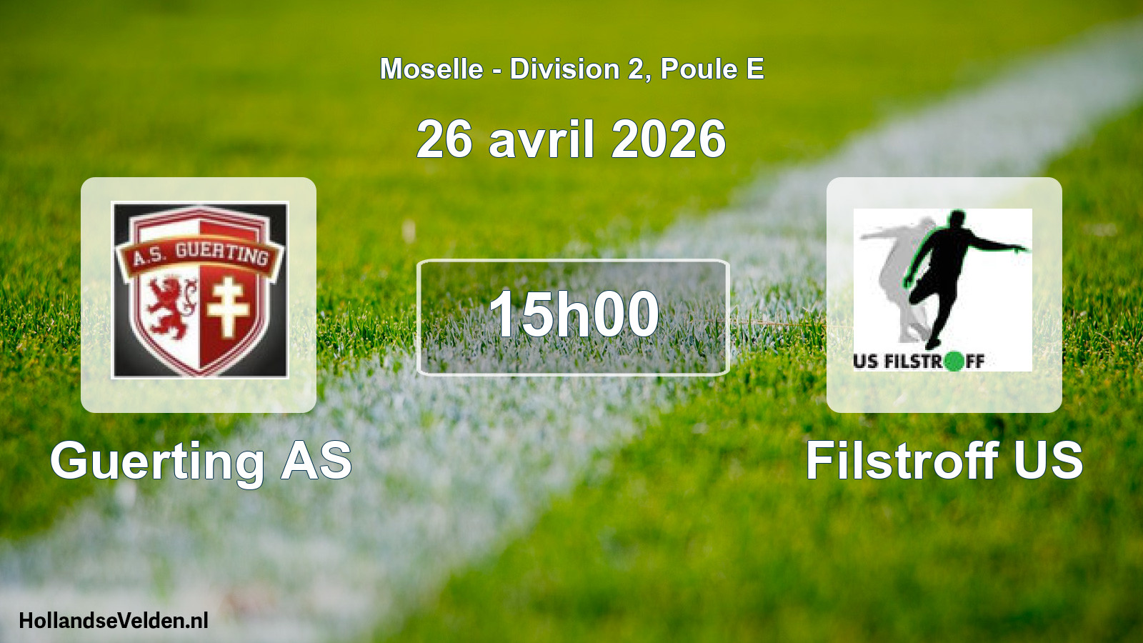 Match programmé: Guerting AS - Filstroff US (26 avril 2026)