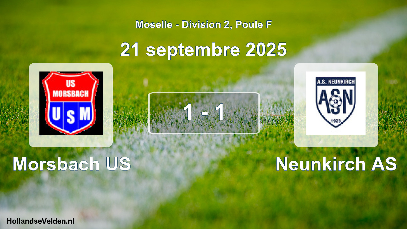 Match joué: Morsbach US - Neunkirch AS 1 - 1 (21 septembre 2025)