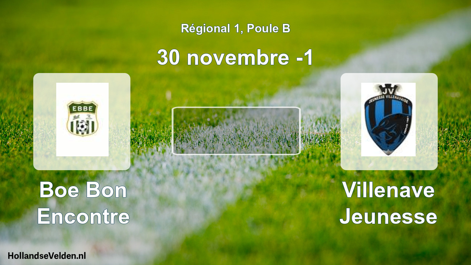 Geplande wedstrijd: Boe Bon Encontre - Villenave Jeunesse (30 novembre -1)