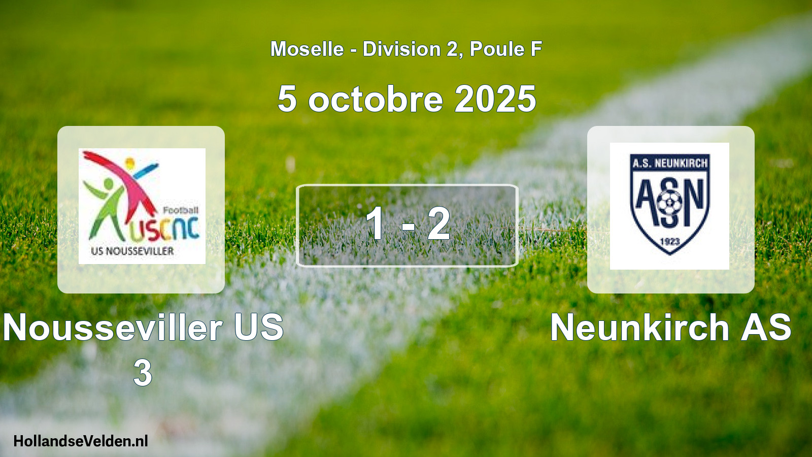 Gespeelde wedstrijd: Nousseviller US 3 - Neunkirch AS 1 - 2 (5 oktober 2025)