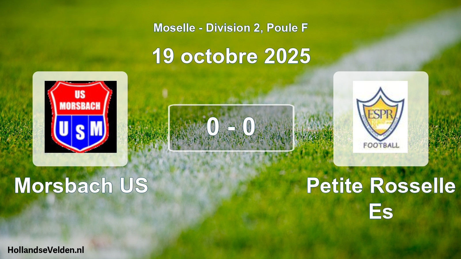 Match joué: Morsbach US - Petite Rosselle Es 0 - 0 (19 octobre 2025)