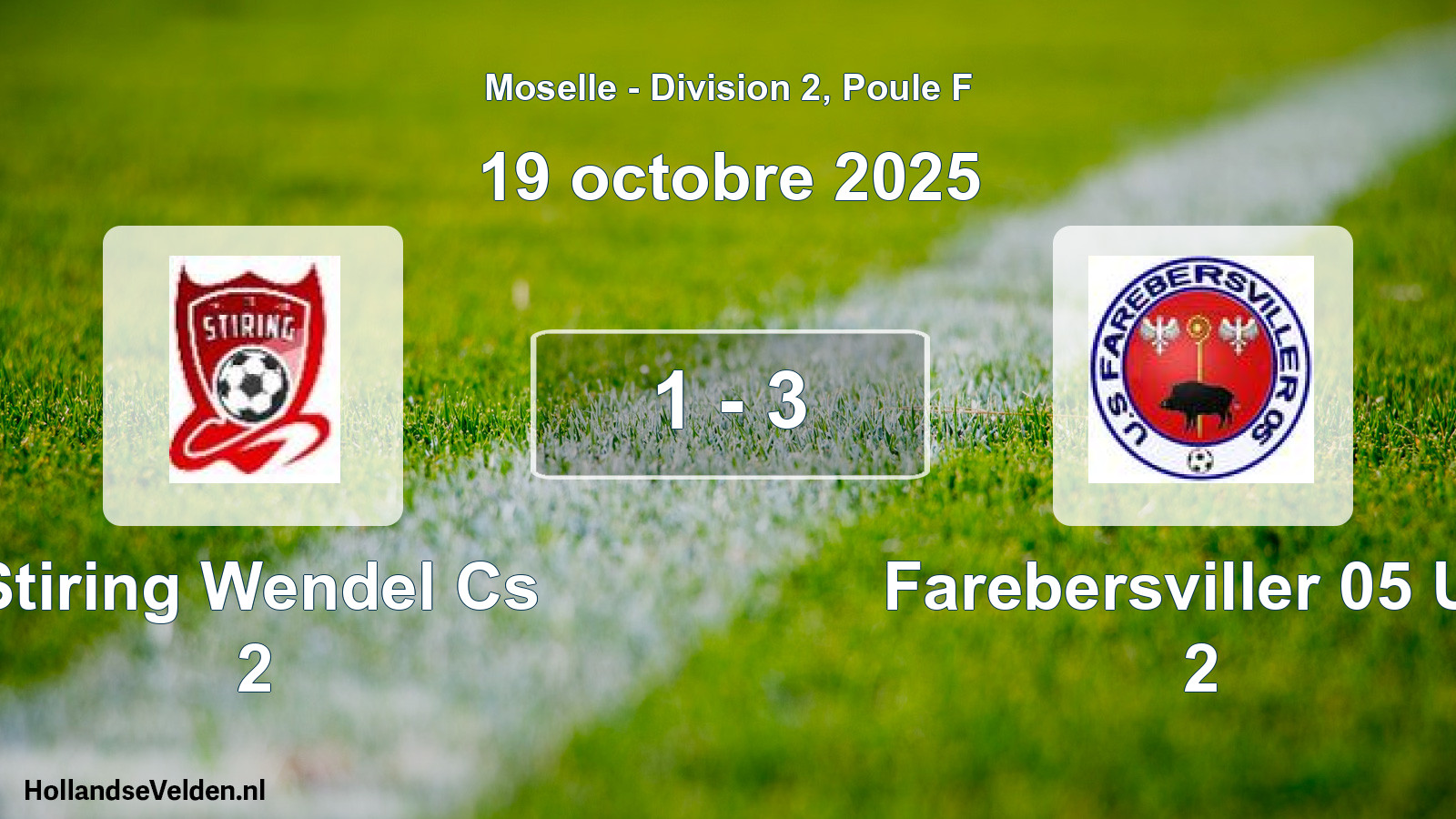 Total number of matches played: Stiring Wendel Cs 2 - Farebersviller 05 US 2 1 - 3 (19 October 2025)