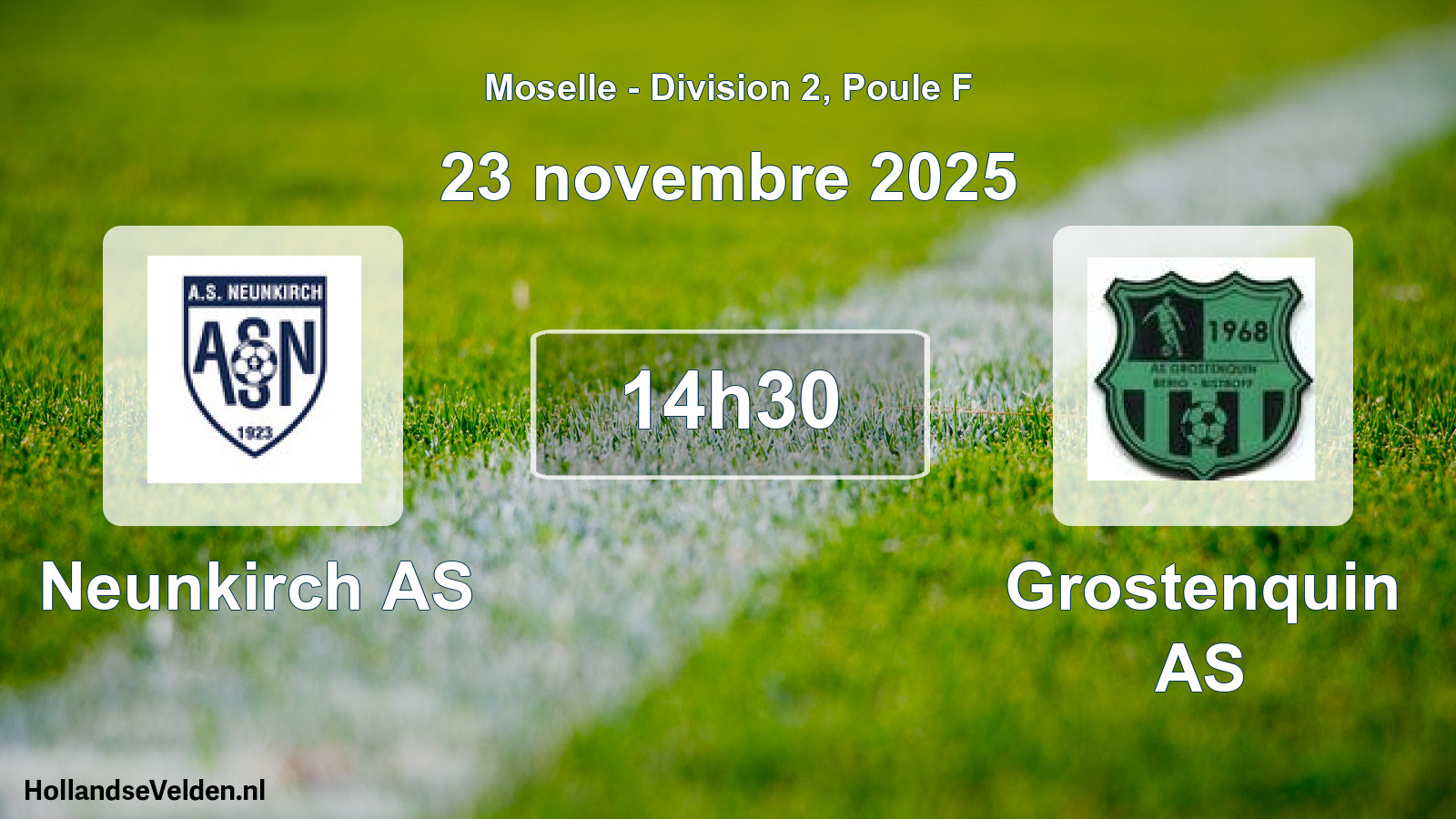 Match programmé: Neunkirch AS - Grostenquin AS (23 novembre 2025)