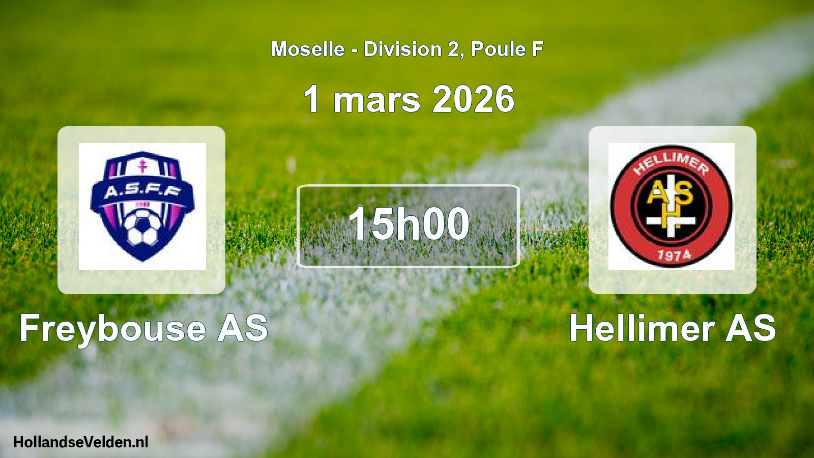 Match programmé: Freybouse AS - Hellimer AS (1 mars 2026)