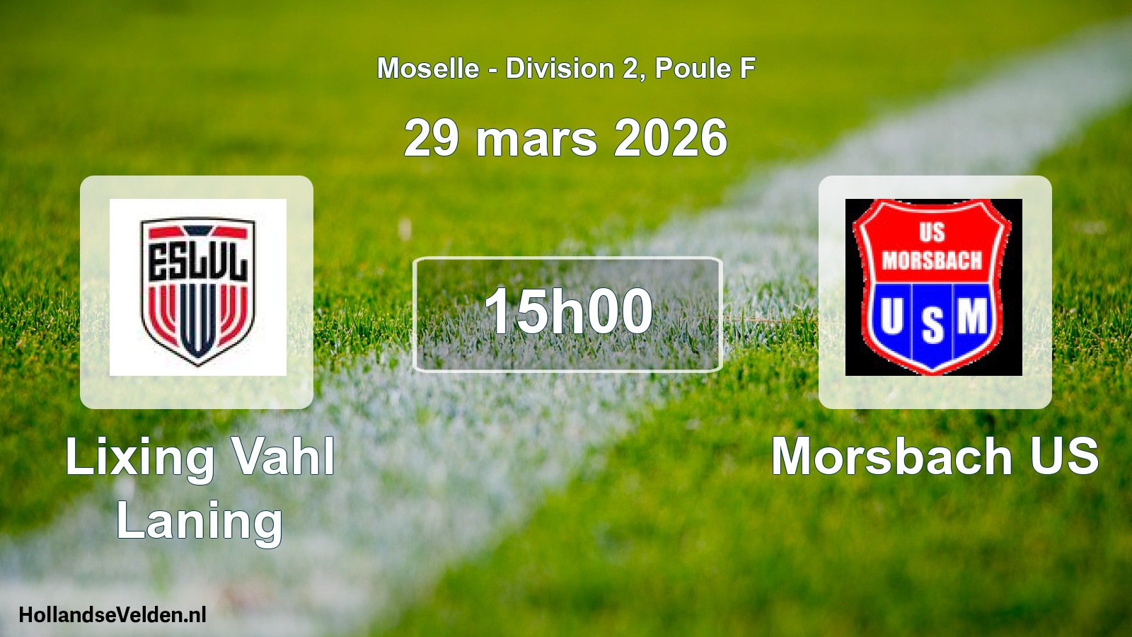 Scheduled Match: Lixing Vahl Laning - Morsbach US (29 March 2026)