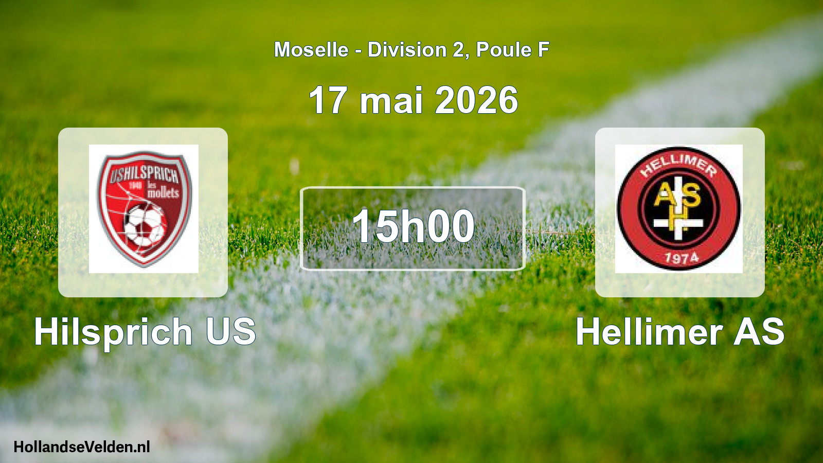 Match programmé: Hilsprich US - Hellimer AS (17 mai 2026)