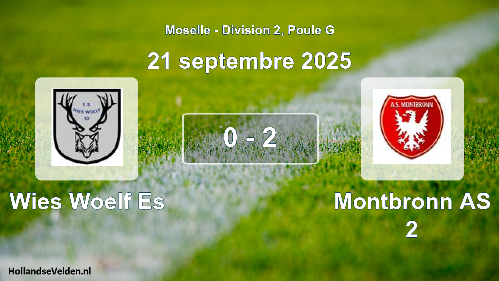 Match joué: Wies Woelf Es - Montbronn AS 2 0 - 2 (21 septembre 2025)