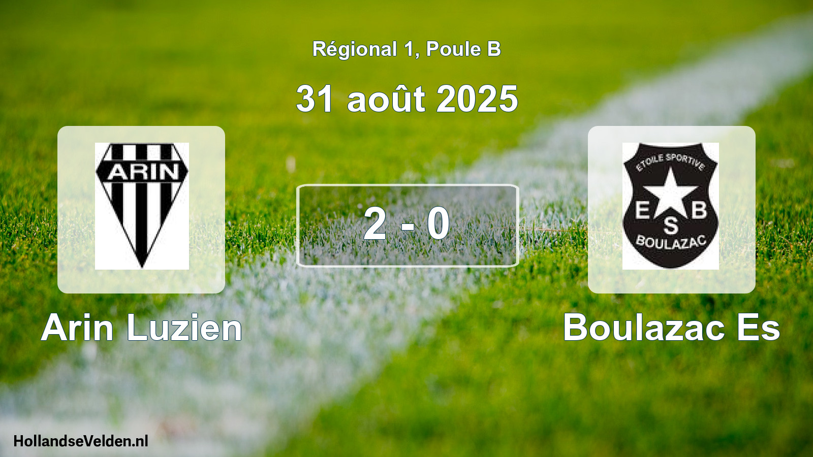 Total number of matches played: Arin Luzien - Boulazac Es 2 - 0 (31 August 2025)