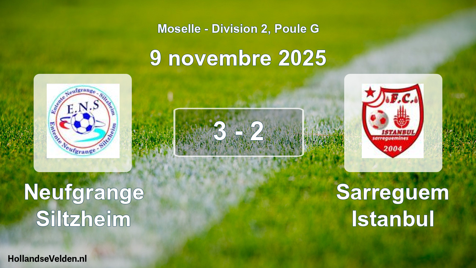 Match joué: Neufgrange Siltzheim - Sarreguem Istanbul 3 - 2 (9 novembre 2025)