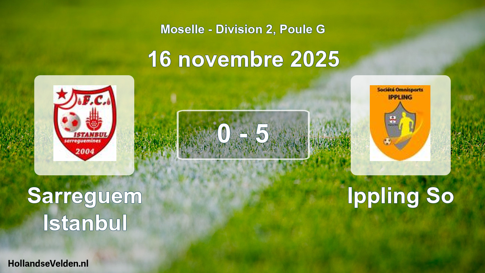 Total number of matches played: Sarreguem Istanbul - Ippling So 0 - 5 (16 November 2025)