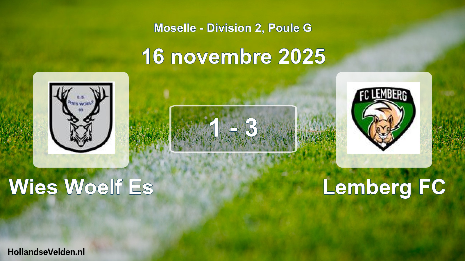 Match joué: Wies Woelf Es - Lemberg FC 1 - 3 (16 novembre 2025)