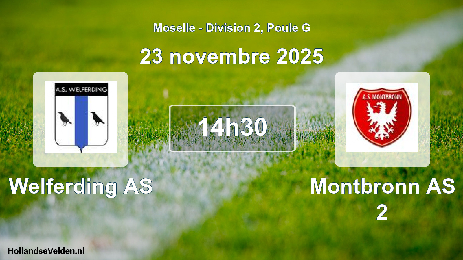 Match programmé: Welferding AS - Montbronn AS 2 (23 novembre 2025)