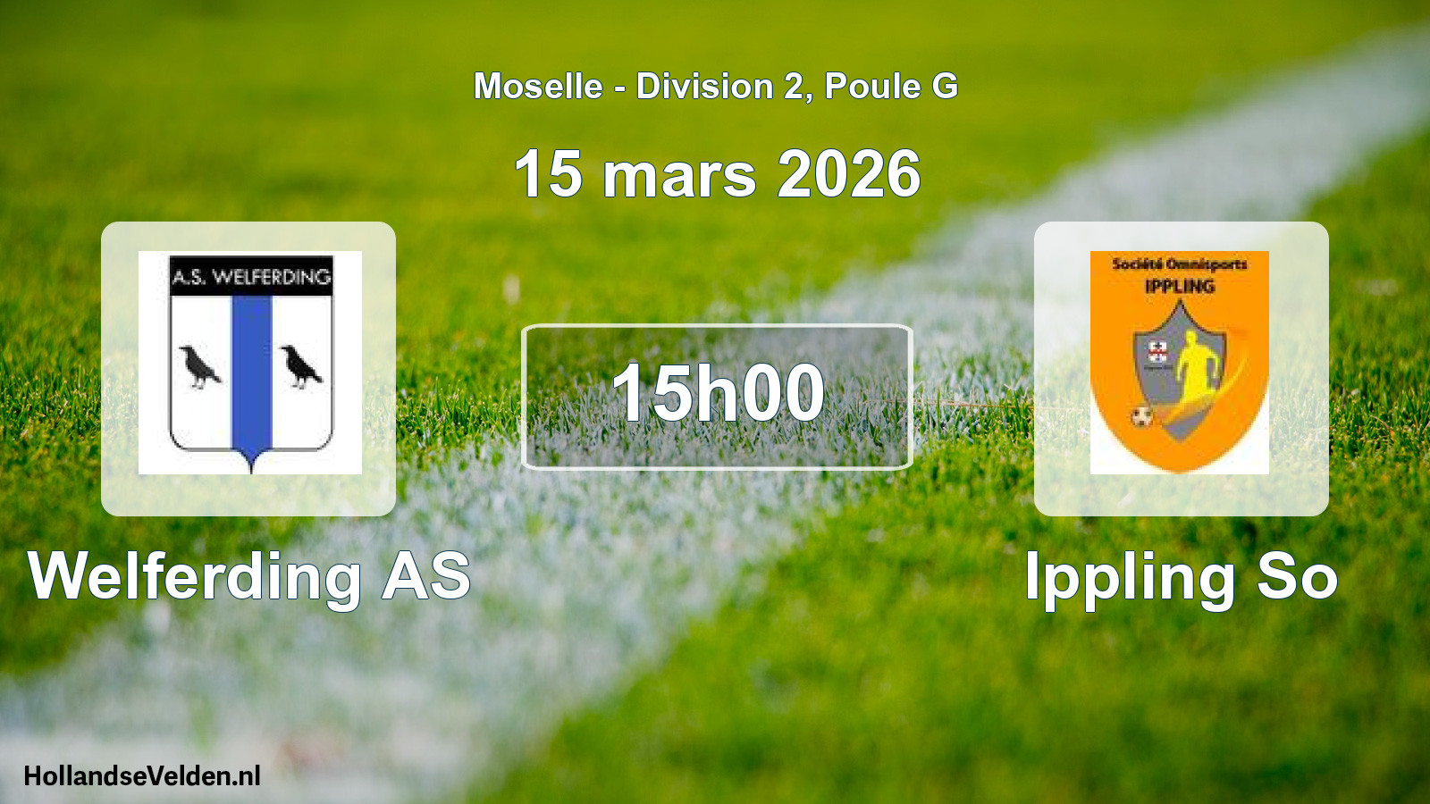 Geplande wedstrijd: Welferding AS - Ippling So (15 maart 2026)